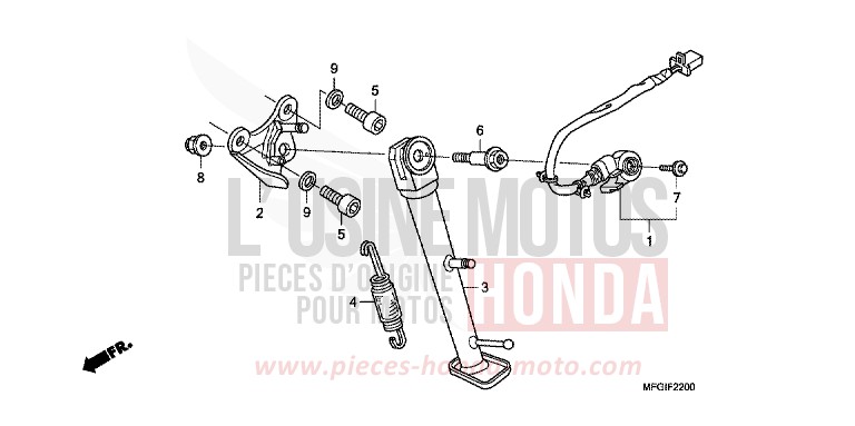 STAENDER von Hornet ABS PEARL NIGHTSTAR BLACK (NHA84) von 2011